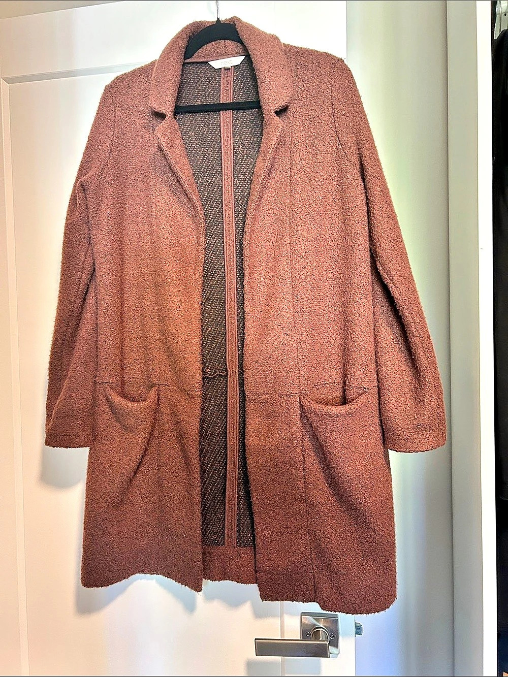 Next Brown Open Front Coat Size 12 Like New